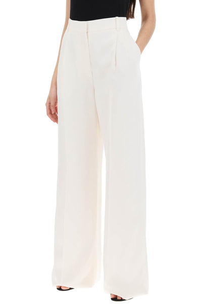 double pleated palazzo pants with 790676 QEAFI IVORY