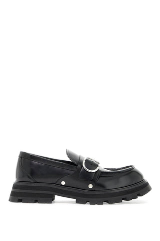 brushed leather wander loafers for 794477 WIES3 BLACK/SILVER
