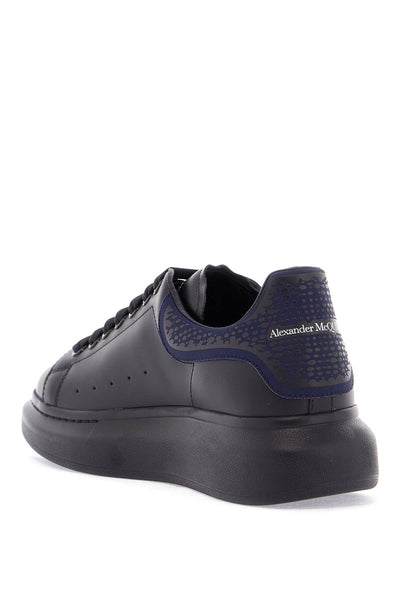 men's sneakers black and navy blue calfskin with thick rubber sole 794507 WIFT7 BLACK/NAVY | Italystation.com