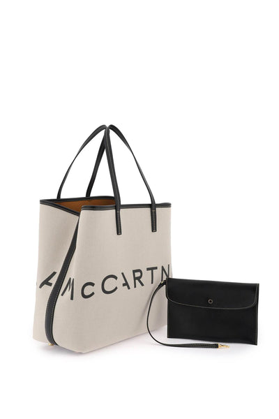 Stella mccartney organic cotton canvas tote bag 7B0048 WP0221 ECRU