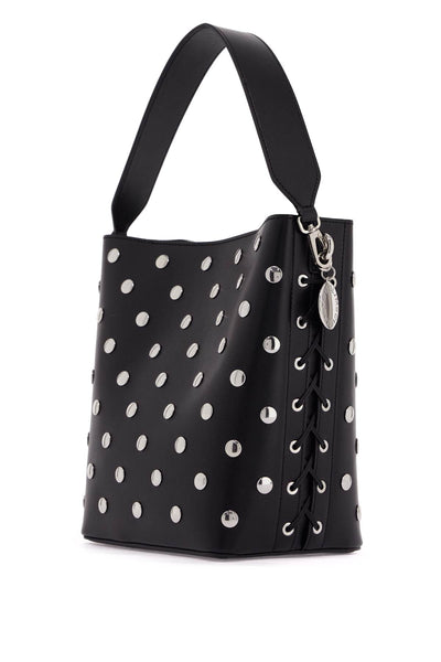 large frayme bucket bag with studs 7B0108 WP0468 BLACK