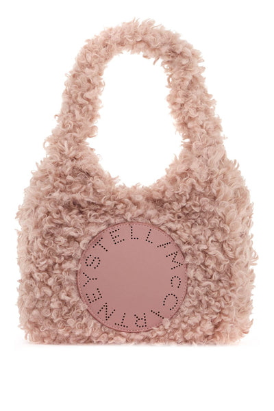 small soft teddy hobo tote bag. 7B0113 WP0464 DUSTY ROSE