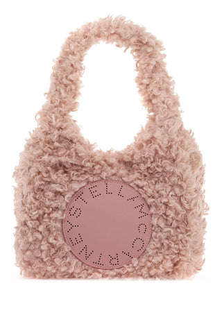 small soft teddy hobo tote bag. 7B0113 WP0464 DUSTY ROSE