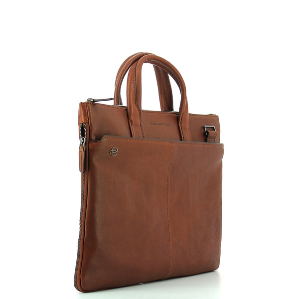 Piquadro - exp. slim briefcase blue square 15.6 - ca4021b3 -  | Italystation.com - Shop Now at italystation.com