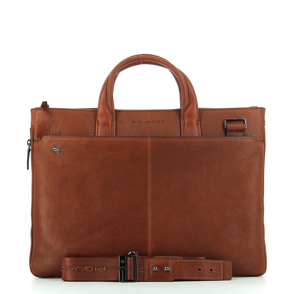 Piquadro - exp. slim briefcase blue square 15.6 - ca4021b3 -  | Italystation.com - Shop Now at italystation.com