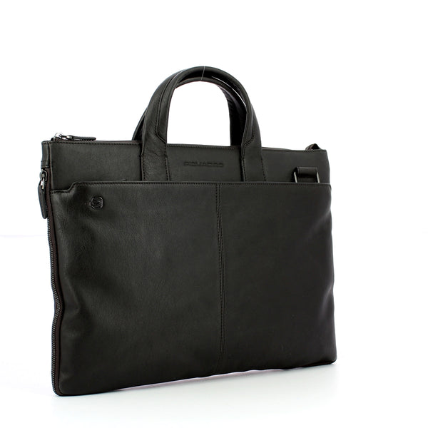 Piquadro - exp. slim briefcase blue square 15.6 - ca4021b3 -  | Italystation.com - Shop Now at italystation.com