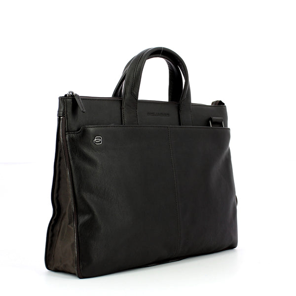 Piquadro - exp. slim briefcase blue square 15.6 - ca4021b3 -  | Italystation.com - Shop Now at italystation.com