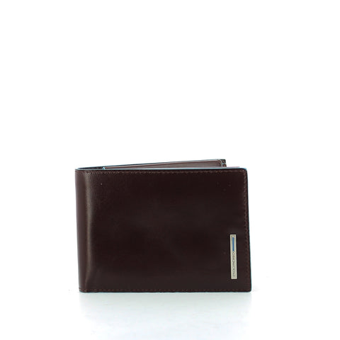 Piquadro - wallet with coin pouch blue square - pu1392b2r - m | Italystation.com - Shop Now at italystation.com