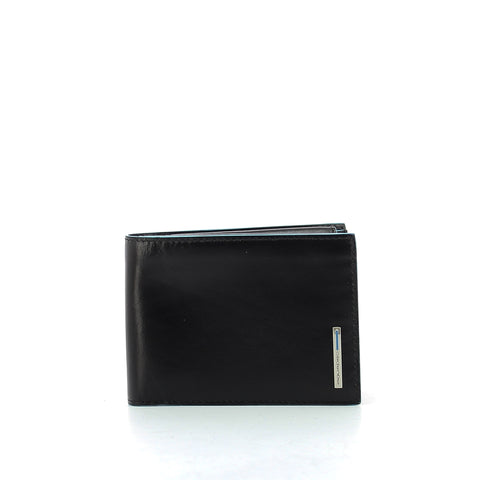 Piquadro - wallet with coin pouch blue square - pu1392b2r - n | Italystation.com - Shop Now at italystation.com