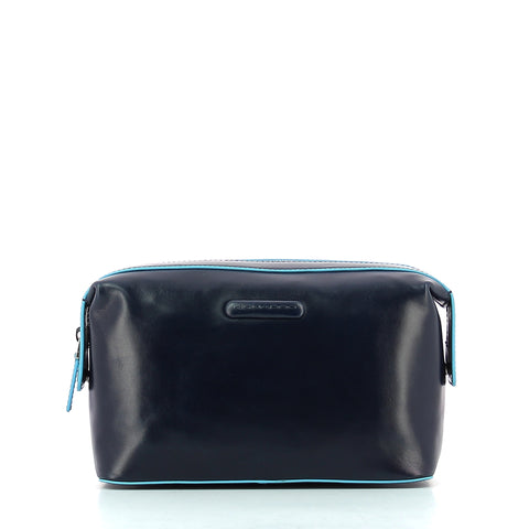 Piquadro - travel toilet case blue square - by3851b2 - blu/2 | Italystation.com - Shop Now at italystation.com