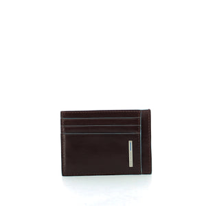 Piquadro - Zipped credit card holder Blue Square - PP2762B2R - MOGANO