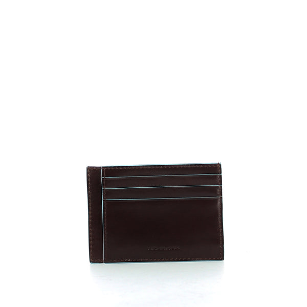 Piquadro - Zipped credit card holder Blue Square - PP2762B2R - MOGANO