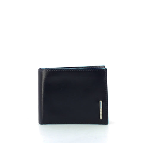 Piquadro - wallet with coin pouch blue square - pu1239b2r - b | Italystation.com - Shop Now at italystation.com