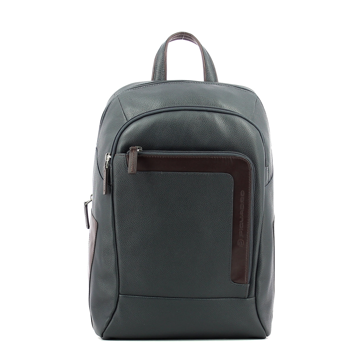 Piquadro - Laptop Backpack in leather 14.0 - CA3214X1 - BLU/MARRONE