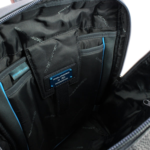 Piquadro - Laptop Backpack in leather 14.0 - CA3214X1 - BLU/MARRONE