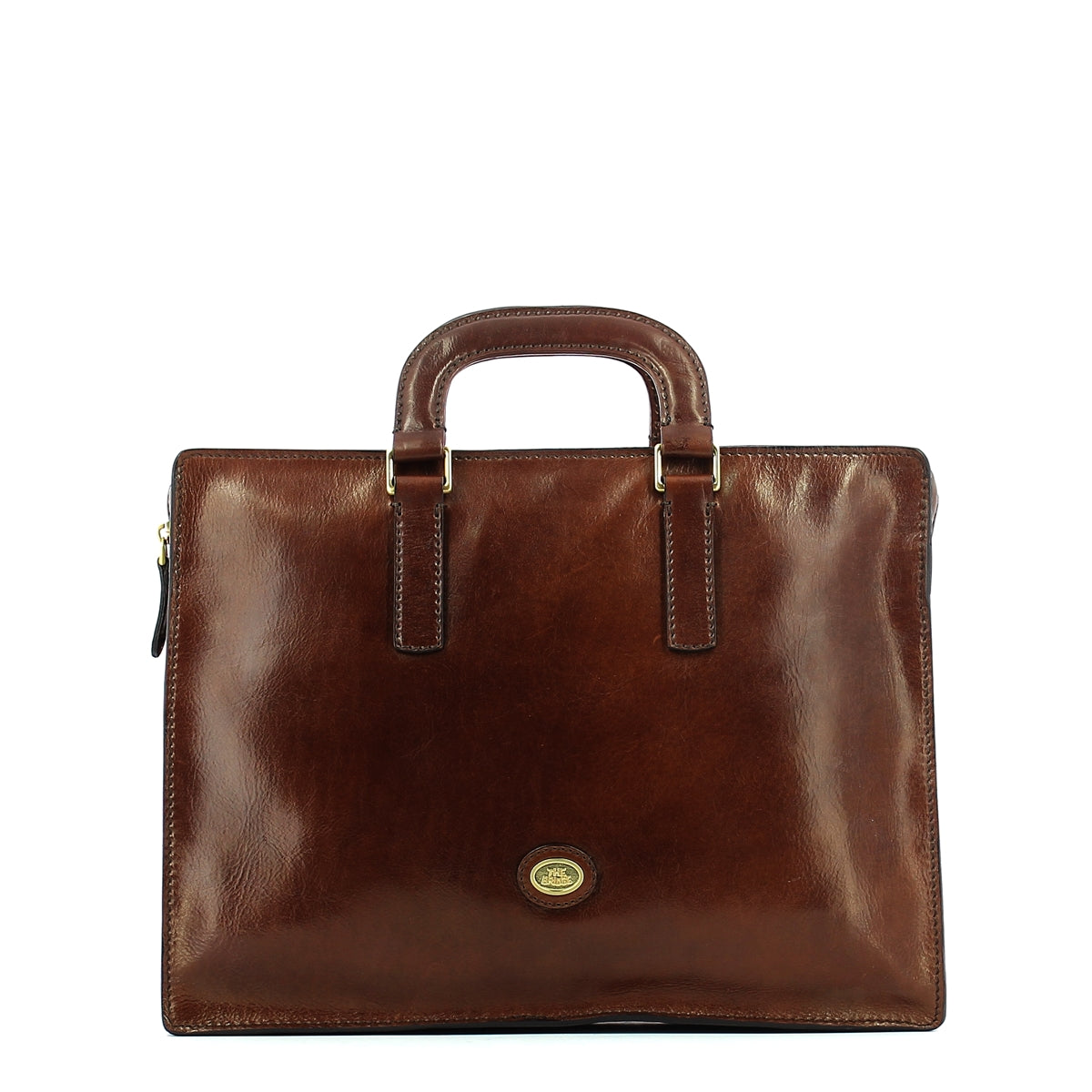 The Bridge The bridge - briefcase story - 06426901 - marrone/14/oro | Italystation.com - Shop Now at italystation.com