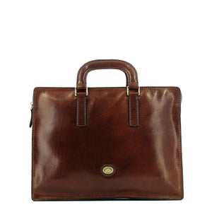 The Bridge The bridge - briefcase story - 06426901 - marrone/14/oro | Italystation.com - Shop Now at italystation.com