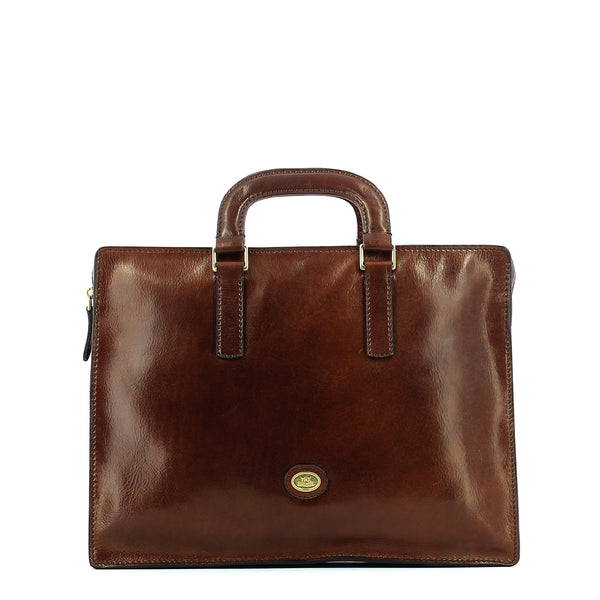 The Bridge The bridge - briefcase story - 06426901 - marrone/14/oro | Italystation.com - Shop Now at italystation.com