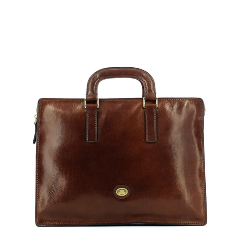 The Bridge The bridge - briefcase story - 06426901 - marrone/14/oro | Italystation.com - Shop Now at italystation.com