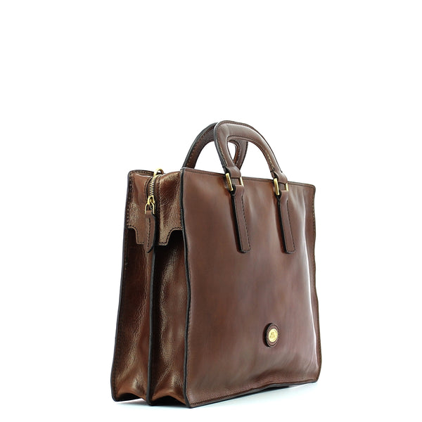 The Bridge The bridge - briefcase story - 06426901 - marrone/14/oro | Italystation.com - Shop Now at italystation.com