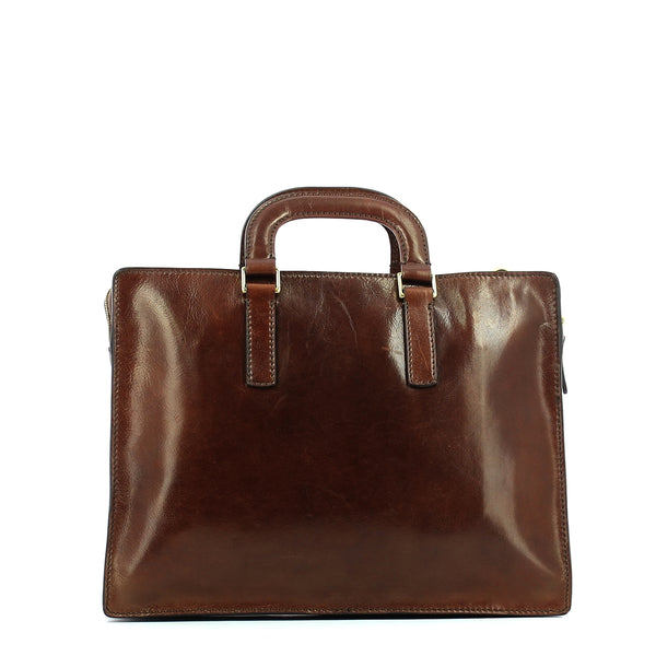 The Bridge The bridge - briefcase story - 06426901 - marrone/14/oro | Italystation.com - Shop Now at italystation.com