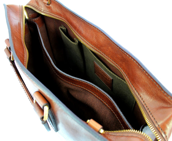 The Bridge The bridge - briefcase story - 06426901 - marrone/14/oro | Italystation.com - Shop Now at italystation.com