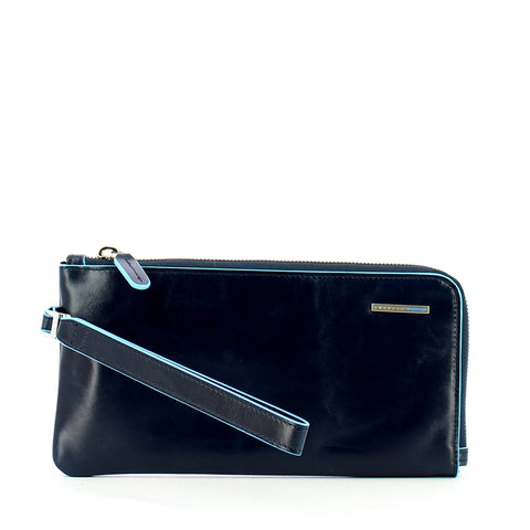 Piquadro - pochette da polso blue square - ac2648b2 - blu2 | Italystation.com - Shop Now at italystation.com