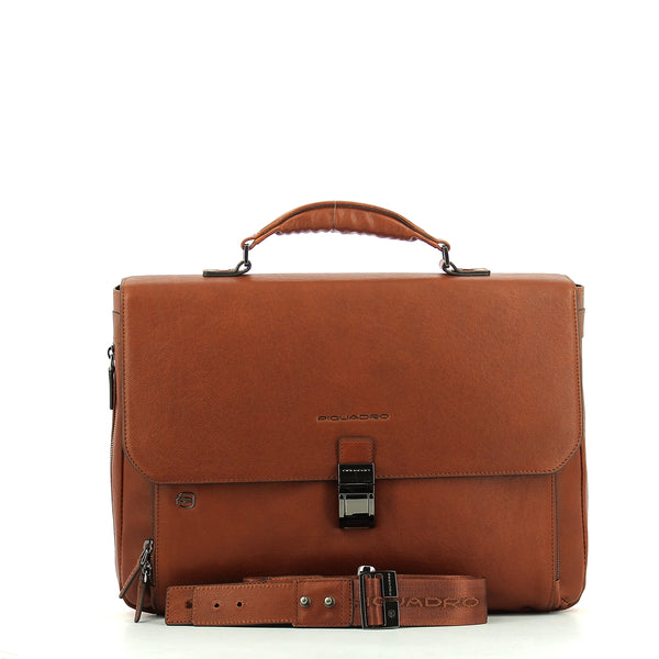 Piquadro - expandable computer bag black square 15.0 - ca3111 | Italystation.com - Shop Now at italystation.com