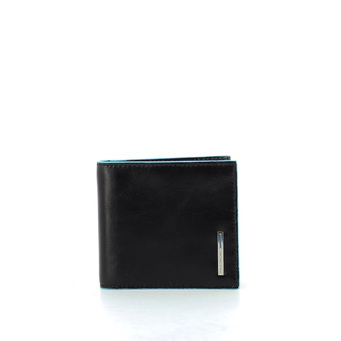 Piquadro - Men wallet w. money clip Blue Square - PU1666B2 - NERO