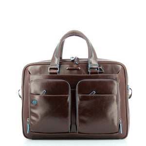 Piquadro - Slim Briefcase Blue Square 14.0 - CA2849B2 - MOGANO