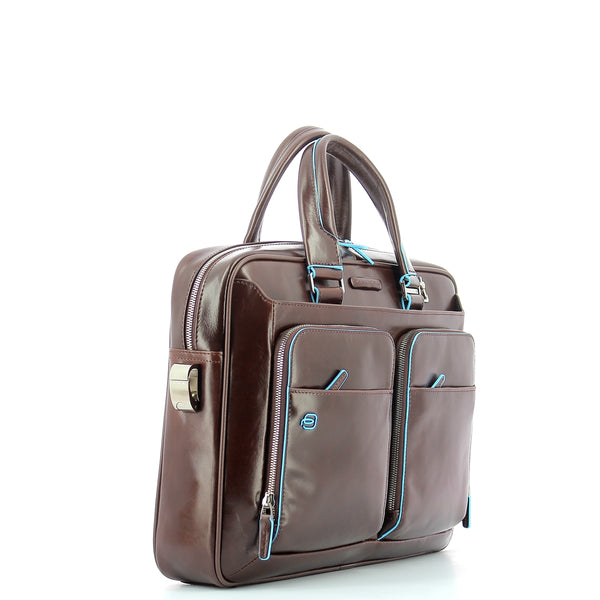 Piquadro - Slim Briefcase Blue Square 14.0 - CA2849B2 - MOGANO