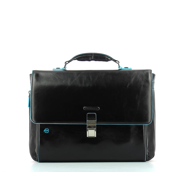 Piquadro - Expandable Computer Bag Blue Square 15.0 - CA3111B2 - NERO