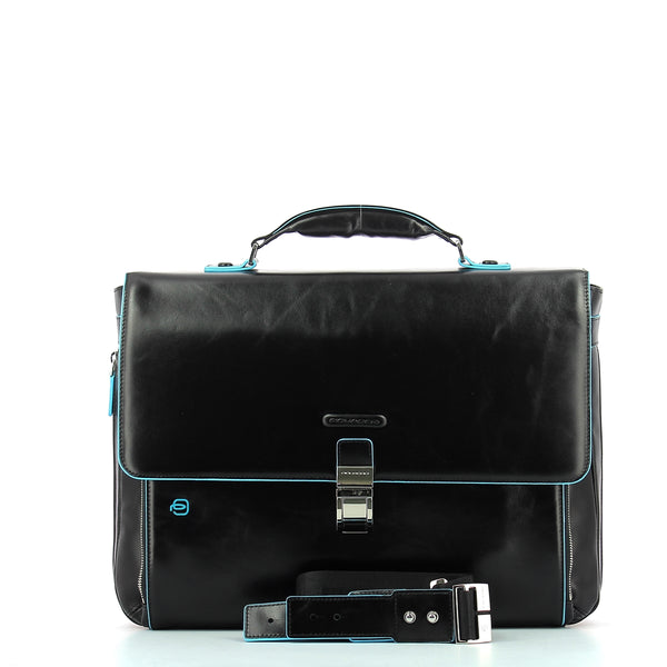 Piquadro - Expandable Computer Bag Blue Square 15.0 - CA3111B2 - NERO