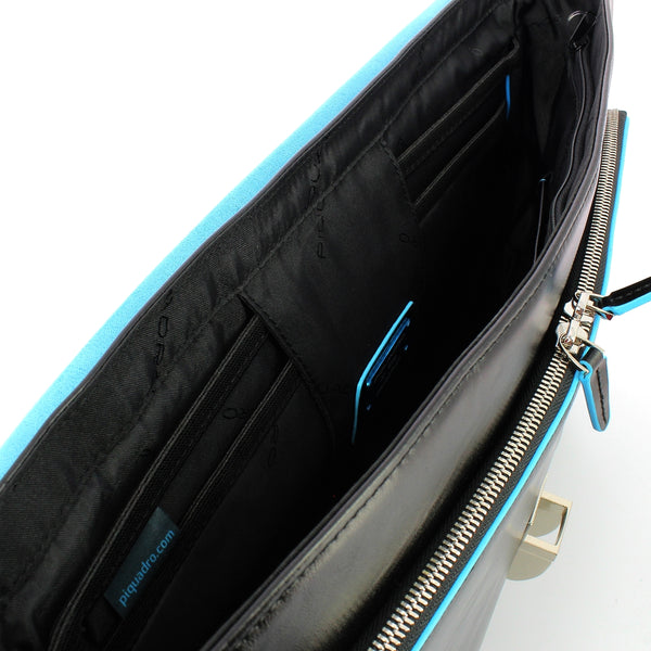 Piquadro - Expandable Computer Bag Blue Square 15.0 - CA3111B2 - NERO