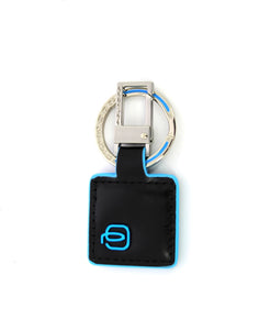 Piquadro - 藍色方形鑰匙圈 - PC3757B2 - NERO