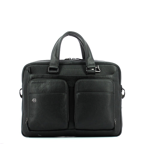 Piquadro - laptop briefcase black square 15.0 connequ - ca284 | Italystation.com - Shop Now at italystation.com