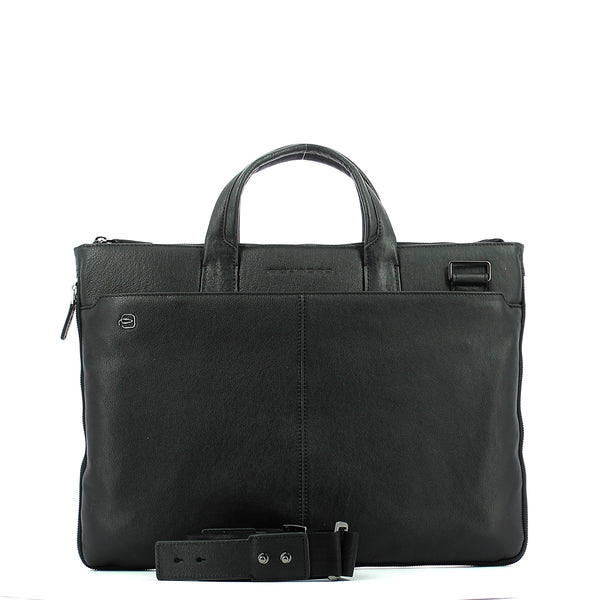 Piquadro - exp. slim briefcase blue square 15.6 - ca4021b3 -  | Italystation.com - Shop Now at italystation.com