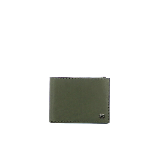 Piquadro - Wallet with coin pouch Black Square - PU257B3R - VERDE