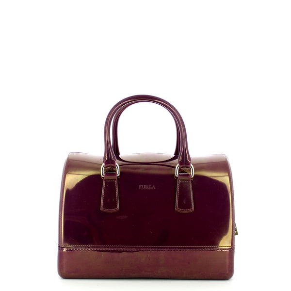 Furla - bauletto candy m con borchie - bff1ggb - aubergine | Italystation.com - Shop Now at italystation.com