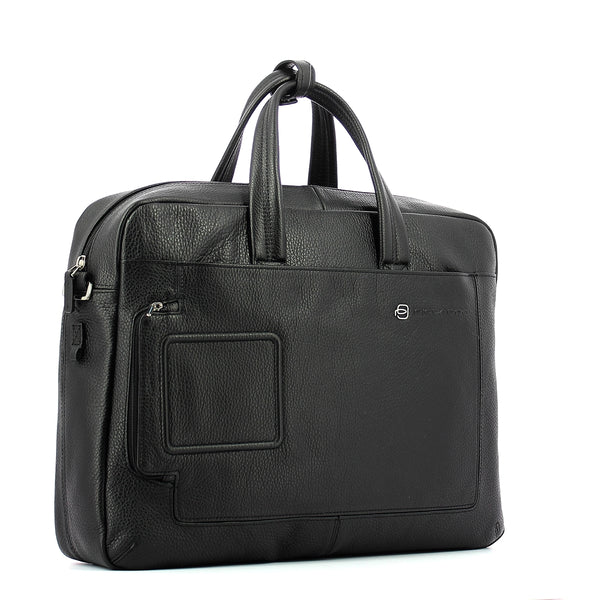 Piquadro - double handle laptop briefcase vibe 15.6 - outca31 | Italystation.com - Shop Now at italystation.com