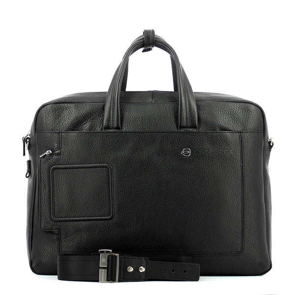 Piquadro - double handle laptop briefcase vibe 15.6 - outca31 | Italystation.com - Shop Now at italystation.com