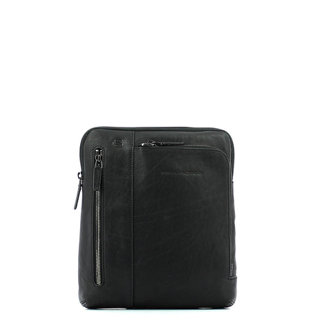 Piquadro - Leather Organised crossbody Black Square - CA1816B3 - NERO