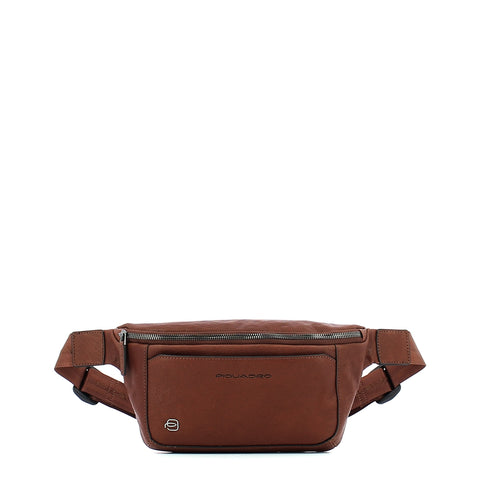Piquadro - belt bag black square - ca2174b3 - cuoio | Italystation.com - Shop Now at italystation.com