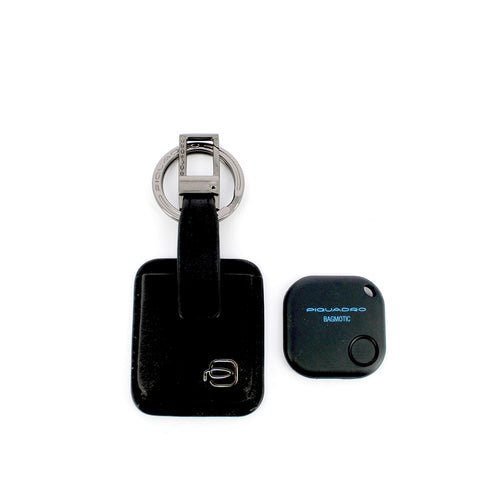 Piquadro - keyring with connequ tracker black square - ac3954 | Italystation.com - Shop Now at italystation.com