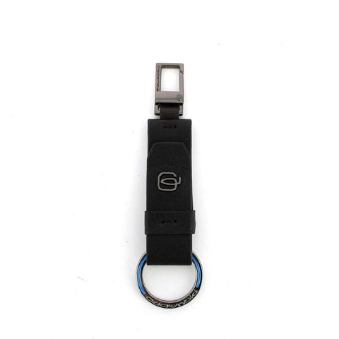 Piquadro - portachiavi con moschettone black square - pc3751b | Italystation.com - Shop Now at italystation.com