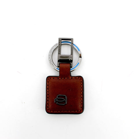 Piquadro - portachiavi con moschettone blue square - pc3757b3 | Italystation.com - Shop Now at italystation.com