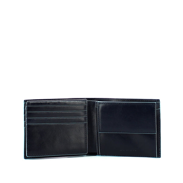 Piquadro - Men wallet with coin pouch Blue Square - PU4518B2R - BLU2