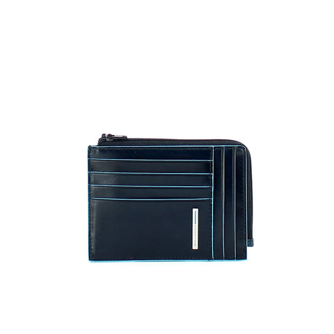 Piquadro - bustina portamonete blue square - pu1243b2r - blu2 | Italystation.com - Shop Now at italystation.com