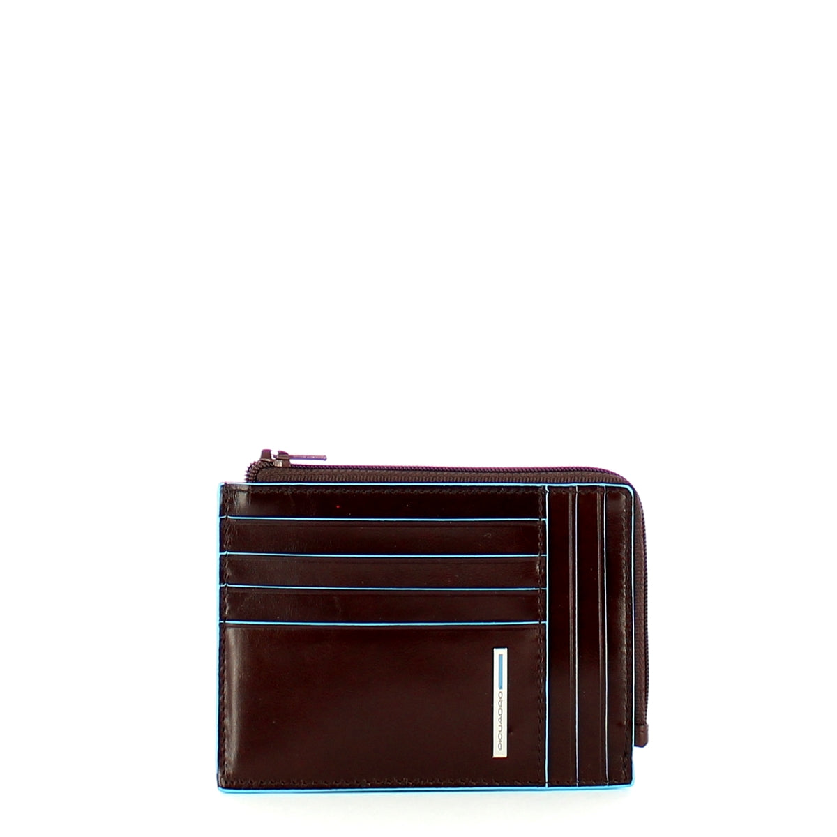Piquadro - bustina portamonete blue square - pu1243b2r - moga | Italystation.com - Shop Now at italystation.com