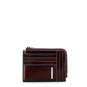 Piquadro - bustina portamonete blue square - pu1243b2r - moga | Italystation.com - Shop Now at italystation.com